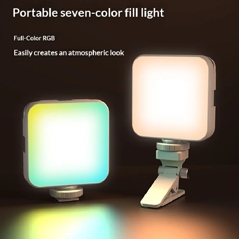 Photography Lighting Brands - ขาตั้งกล้องสำหรับโทรศัพท์ พร้อมไฟเซลฟี่ RGB ปรับได้ 7 สี