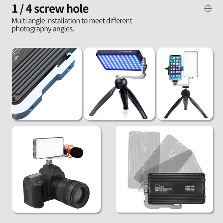 ไฟพกพา Pixel G3 แบบแผงเรียบ RG - Photography Lighting Handheld บทวิจารณ์และราคา