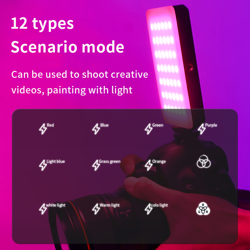 RGB Video Light แบบพกพา LED กล - Photography Lighting Handheld บทวิจารณ์และราคา