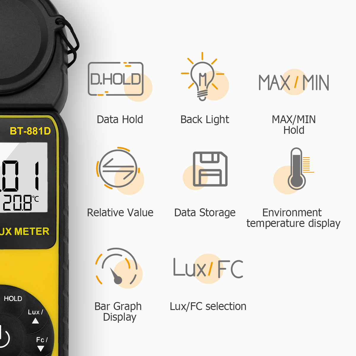 เครื่องวัดแสงดิจิตอล 400,000 ล - Photography Lighting Handheld บทวิจารณ์และราคา