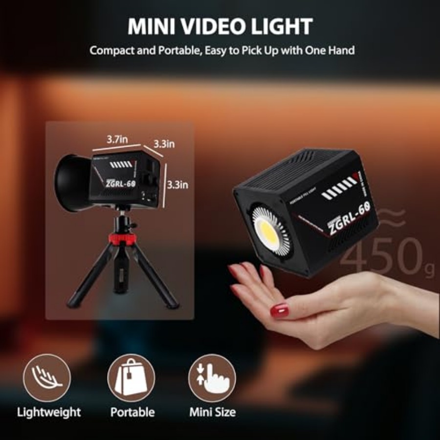 ไฟวิดีโอ LED COB 60W แบบพกพาพร - Photography Lighting Handheld บทวิจารณ์และราคา