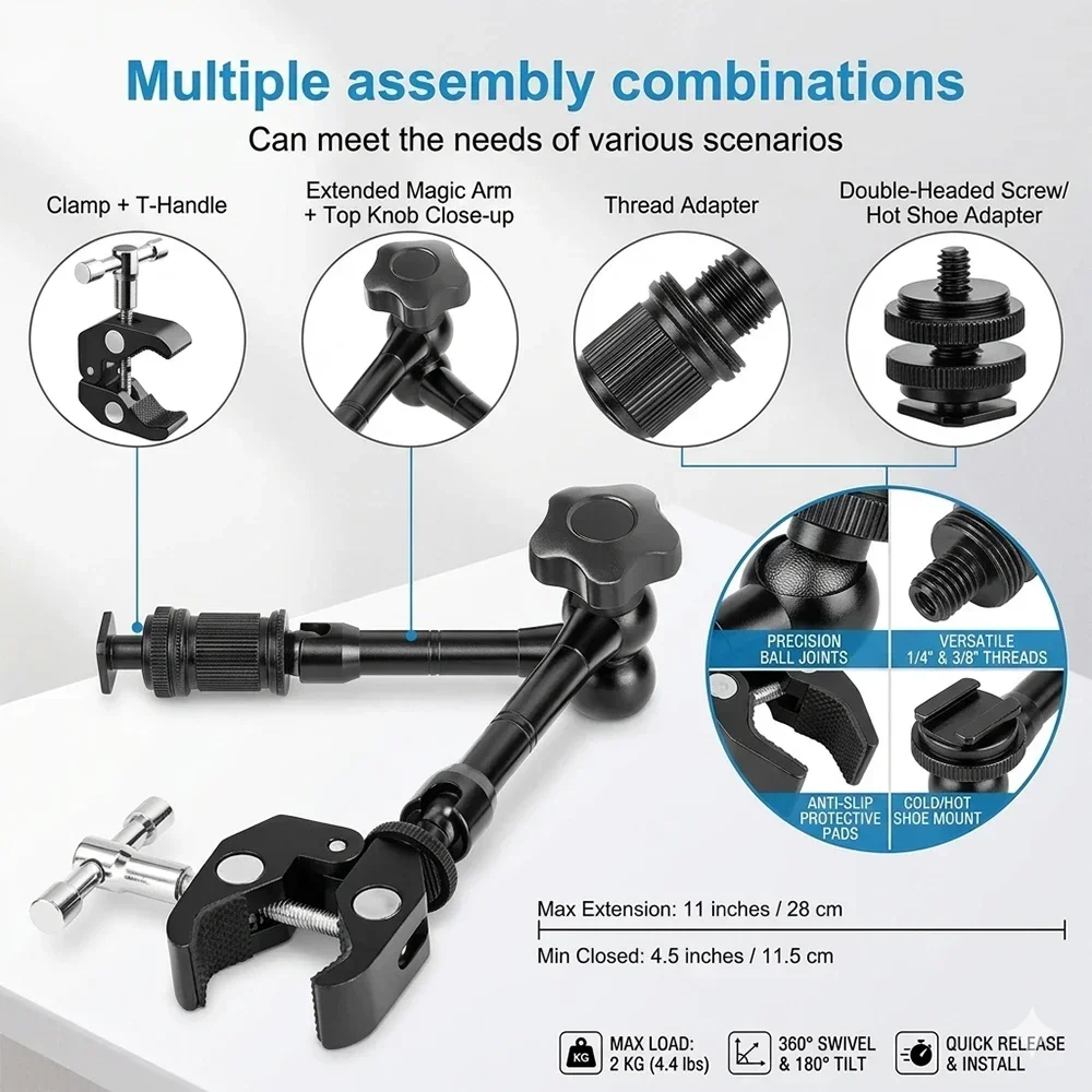แขนจับกล้องขนาด 11 นิ้วพร้อมซุ - Photography Lighting Description บทวิจารณ์และราคา