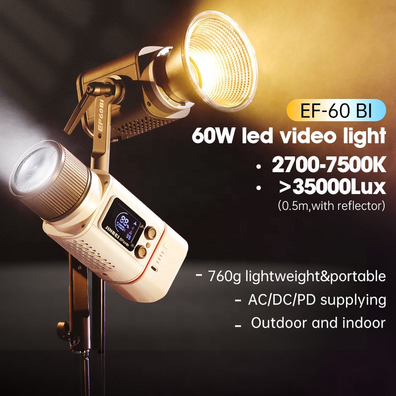 JINBEI EF-60BI 60w ชุดไฟถ่ายภา - Photography Lighting Handheld บทวิจารณ์และราคา
